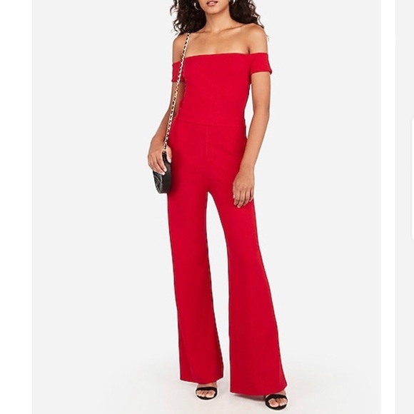 Express Pants - (NWT) ❤️Off The Shoulder Wide Leg Jumpsuit Size S